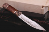 Северный нож средний "БЫHAХ" кованая 95х18. Рукоять бронза, карельская береза.